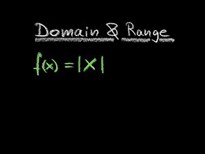Domain and Range of the Absolute Value Function f(x)=IxI
