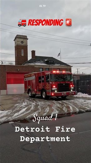 Responding: Detroit Fire Department, Squad 1 - Lights & Sirens - 2025