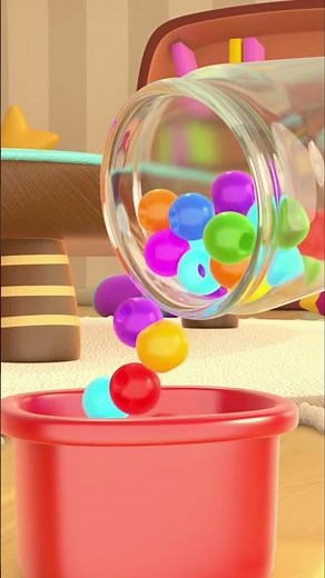 Tecknade serier med Uggleungen Hopp Hopp. Hack Hack leker roliga spel för barn med färgglada pärlor