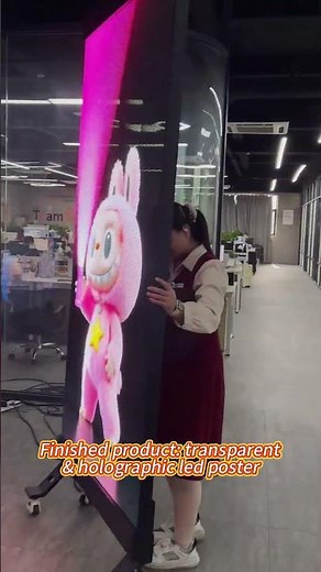 Transparent Holographic LED Mesh Display | See-Through & Flexible ✨