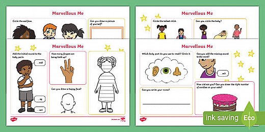 EYFS Marvellous Me Themed Topic Activity Mats