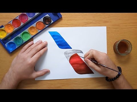 How to draw the American Airlines logo