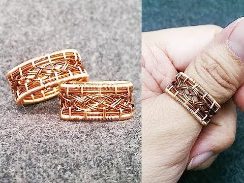 unisex copper ring - knot ring for men - big ring for men and women 274