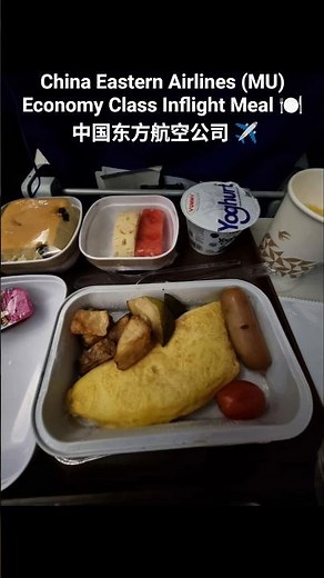 China Eastern Airlines Economy Class Inflight Meal 中国东方航空公司 🍽 || Shanghai Pudong Int'l Airport (PVG)