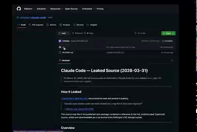 Claude Code's full source code just leaked via a .map file in their npm registry.Direct link: https://t.co/AGrXjUDYU0One guy already backed it up on GitHub.Repo: