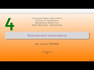 MI CHAPITRE 01 : Notions sur la maintenance industrielle