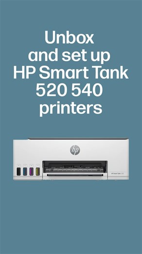 Unbox & set up HP Smart Tank 520 540 printers #shorts