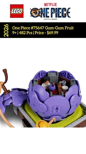 Lego News One Piece #75647 Gum-Gum Fruit