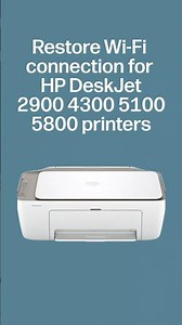Restore Wi-Fi connection for HP DeskJet 2900, 4300, 5100, 5800 printers #shorts