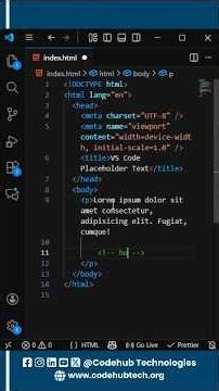 How to use VS Code Lorem Ispum placeholder text #vscode #html #css #javascript