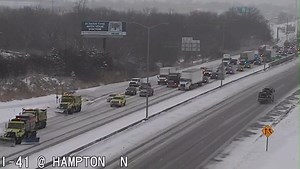 Here comes the cavalry! The WisDOT traffic camera at I-41 near Hampton Ave. in Milwaukee captured this video of Milwaukee County highway crews using a team plowing operation to clear the snow Tuesday morning. A big thank you to all the operators out there clearing the roads! | Wisconsin Department of Transportation