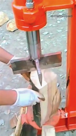 DIY Wood Splitter That Makes Firewood Easy #DIY #Woodworking