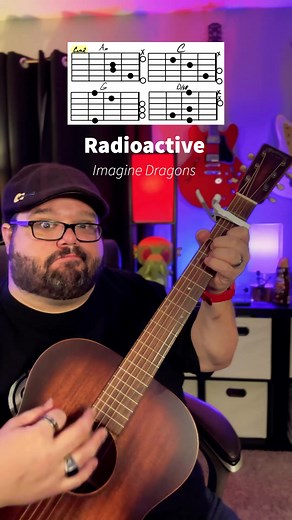 21K views · 486 reactions | Radioactive by Imagine Dragons Guitar Tutorial! Martin Guitar Imagine Dragons #martinguitars #imaginedragons #radioactive #guitar #guitarra #guitare #music #musica #chevansmusic #musician #guitartutorial #acousticcover #learnguitar #musicteacher #guitarlessons #guitarteacher #guitarist #easy #beginner #chords #guitarchords #guitarist #guitaristsoftiktok #guitarists #guitariste | Chas Evans | Facebook