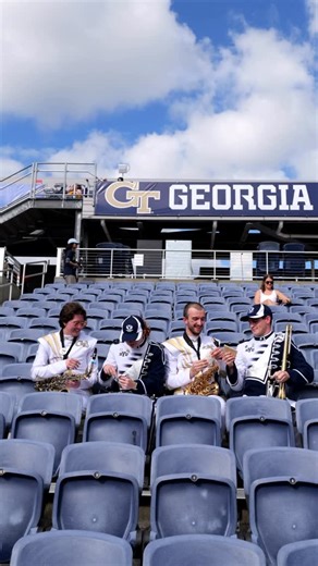 BYU Marching Band on Instagram: "Happy game day from both of us! #marchingband #byu #georgiatech #football"