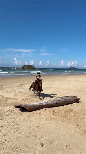 Makes for the perfect jump! I love finding big bits of drift wood on the beach