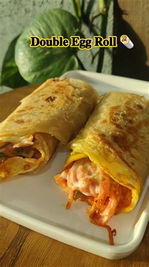 😍Double Egg roll recipe🌯 #andaroll #eggrecipes #eggroll #eggrollrecipe #viralvideo #viral #foodie