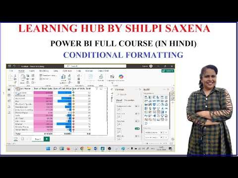 Lec 9: Power BI | Working with Tables | Conditional formatting | Data Bars | Font Color | Icons