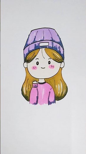 How to draw a cute girl easy step by step tutorials l cute drawings #easydrawing #drawing