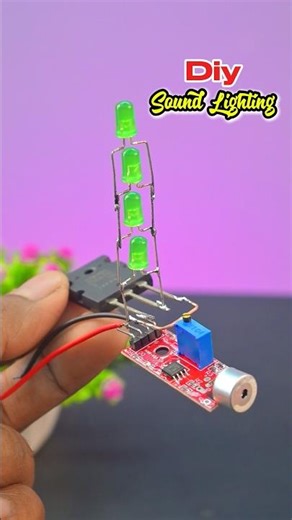 How to Make Music Rhythm LED Lights at Home | DIY Sound Reactive light #shorts #light #circuit