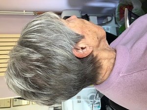 Learn how to create a short graduation haircut for mature women