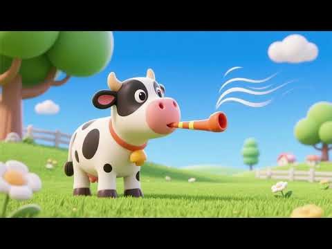 Moo Moo Cow’s Windy Day Whistle | Cute Kids Song & Learning Play