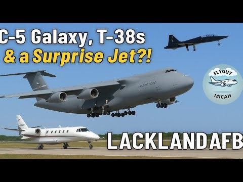 C-5 Galaxy, T-38s & a Surprise Jet?! | Lackland AFB Plane Spotting