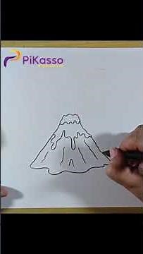 How to Draw a Volcano Eruption Easy in Less Than One Minutes