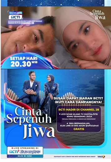 Cinta Sepenuh Jiwa di RCTI Setiap Hari Pukul 20.30 WIB