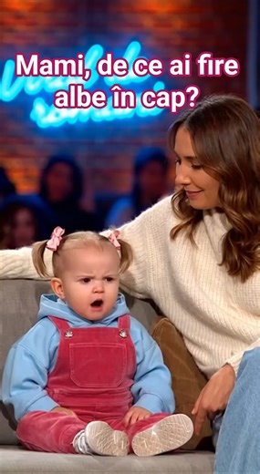 Mommy, why do you have white hair on your head? #shorts #viral #funny #baby #romania #viralvideo