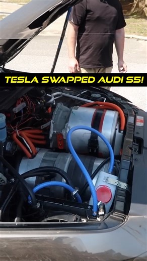 11K views · 106 reactions | Exploring the World's First Tesla-Powered Audi | Rich Rebuilds | Facebook