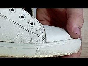Shoe repair-Cleaning and painting white sneakers