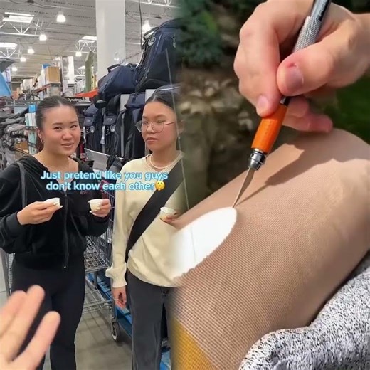 My GF and her sister try Costco samples hack🤫 #couple #couplegoals #couplecomedy #siblings #sister