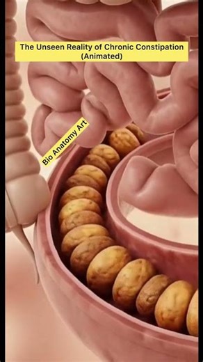 The Unseen Reality of Chronic Constipation (Animated) | Bio Anatomy Art | Gut Health
