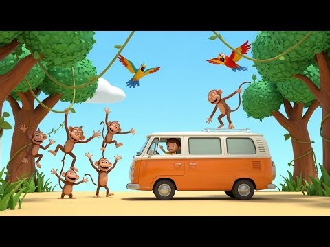 Wroom Wroom Jungle Van 🚐🌴 | Learn Vehicles & Jungle Adventure for Kids | Educational Video