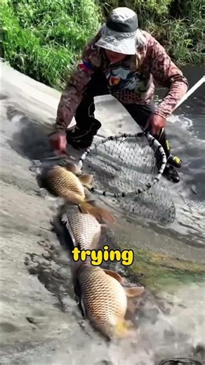 So Many Giant Carp in One Current! 😳