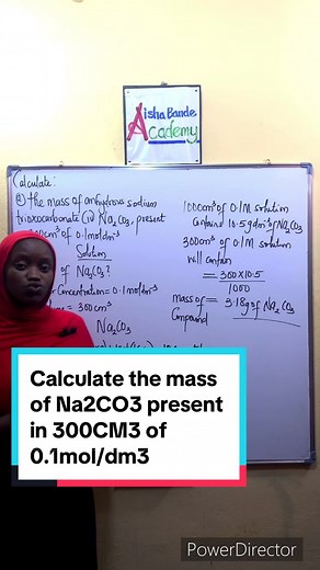 How to Calculate the Mass of Na2CO3 in 300cm3 of 0.1mol/dm3 Solution