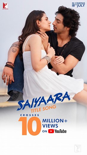 1.5M views · 41K reactions | Over 10 million hearts tuned into #SaiyaaraTitleSong! ❤️ Experience it now - https://youtu.be/BSJa1UytM8w #Saiyaara releasing in cinemas on 18th July. #AhaanPanday | #AneetPadda | Mohit Suri | #AkshayeWidhani | #FaheemAbdullah | Tanishk Bagchi | #ArslanNizami | Irshad Kamil | #VijayGanguly | YRF - Yash Raj Films | Facebook