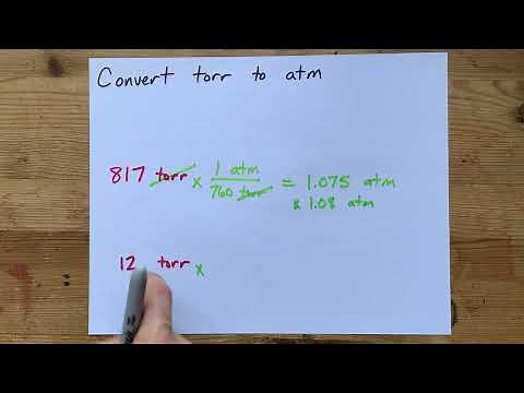 Convert torr to atm (easy method, 2 examples)