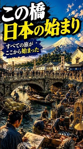 この橋、なぜか“日本の始まり”【江戸日本橋｜葛飾北斎】#葛飾北斎 #冨嶽三十六景#日本橋 #富士山#浮世絵#江戸時代#木版画 #北斎 #五街道 #魚河岸#Ukiyoe #Hokusai #shorts