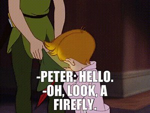 -PETER: Hello. -Oh, look, a firefly.