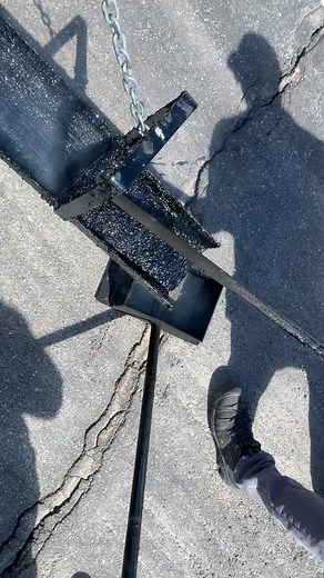 #Crafco Mastic One application #asphalt #fyp #satisfying