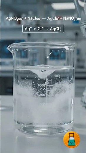 Silver Nitrate + Sodium Chloride Reaction! 🧪 | White Precipitate Explained