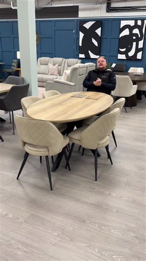RightStyle Furniture Dublin | This dining set combination is becoming a favourite 👀🌿 The Manhattan 180cm oval dining table matched with our Sutton velvet mink chairs... | Instagram