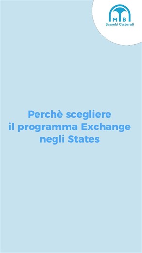 Perchè scegliere il programma “Exchange” negli States?! Sentiamo l’esperienza del nostro ambassador Federico che sta realizzando proprio in questi mesi il suo sogno americano! 😍🇺🇸E te che aspetti?! Visita la nostra pagina per vivere una delle esperienze più belle della tua vita! ✈️🌎#particonmb#exchangestudent #exchangeyear #studyabroad | MB Scambi Culturali, Lingue e Cultura dal 1986