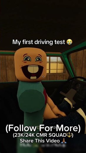 My First Driving Test On Roblox 😭 #roblox