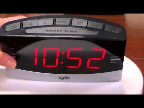 SXE Large Display Electric LED Dual Alarm Clock Radio with Programmable Sleep Timer
