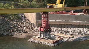 Main Street Makes Way For Bridge Beams