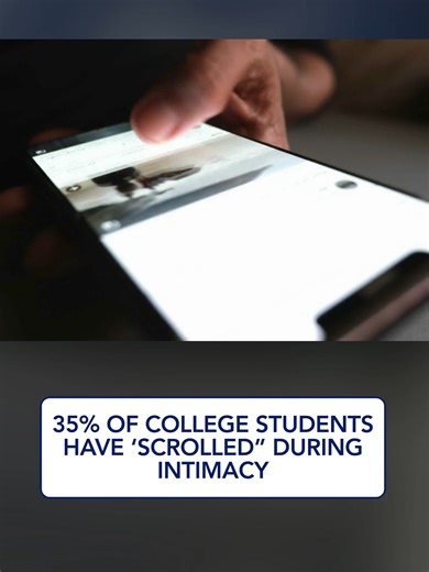 A February 2026 survey of approximately 100,000 U.S. college students, conducted via apps YikYak and Sidechat, revealed that 35% of respondents have checked their phones for texting or social media scrolling during intimacy. #intimacy #genz #scrolling