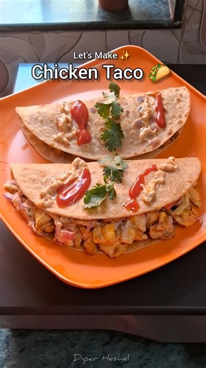 Easy Chicken Taco Recipe 🌮 | Street Style Chicken Tacos at Home | Dipar Heshel #shorts
