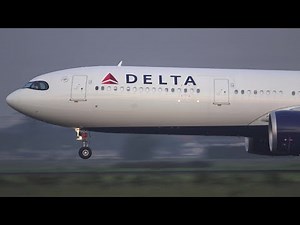 Delta Airlines Airbus A330-900Neo Landing At AMS 18R